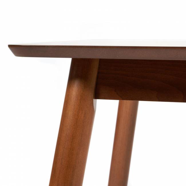 Стол обеденный раскладной Павильон/Pavillion МДФ/бук, 80х120+40х75см, коричневый Коричневый основание бук, столешница мдф