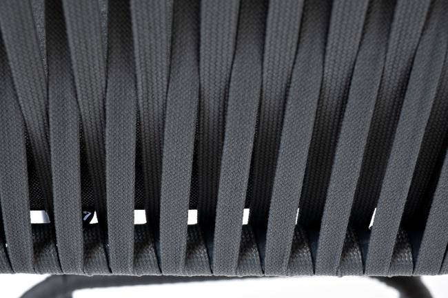 "Бордо" стул барный плетеный из роупа, каркас из стали темно-серый (RAL7024) муар, роуп серый 15мм, ткань темно-серая 027 "Бордо" стул барный плетеный из роупа, каркас из стали темно-серый (RAL7024) муар, роуп серый 15мм, ткань темно-серая 027