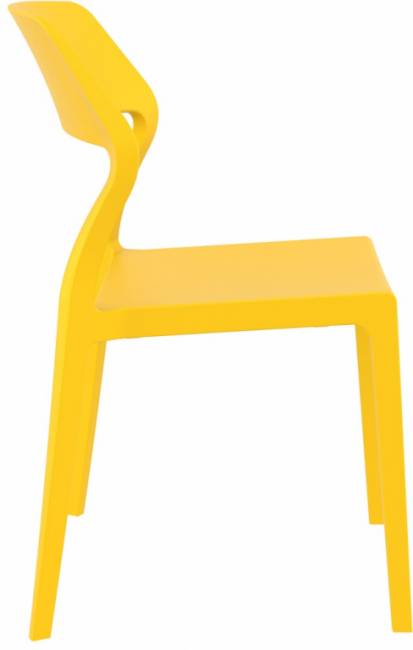 Стул пластиковый Snow желтый 520х560х830 мм