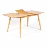 Стол обеденный раскладной Павильон/Pavillion МДФ/бук, 80х120+40х75см, натуральный Натуральный основание бук, столешница мдф