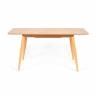 Стол обеденный раскладной Павильон/Pavillion МДФ/бук, 80х120+40х75см, натуральный Натуральный основание бук, столешница мдф