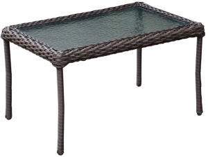 Столик журнальный GIZA (Гиза) 100х71 коричневый из искусственного ротанга