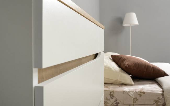 Кровать двуспальная Муссон 1600 с ортопедическим основанием и прикроватная тумба цвет белый/дуб эндгрейн элегантный Кровать двуспальная Муссон 1600 с ортопедическим основанием и прикроватная тумба цвет белый/дуб эндгрейн элегантный