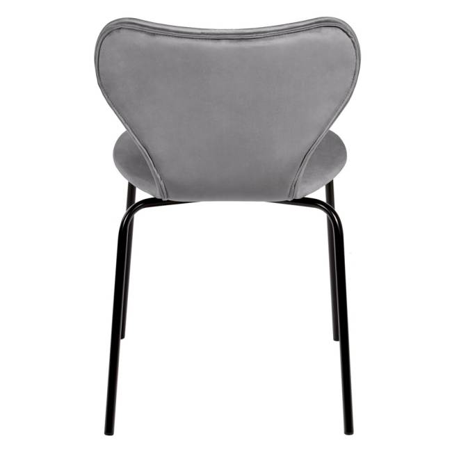 Стул Seven Style тёмно-серый велюр с чёрными ножками Стул Seven Style тёмно-серый велюр с чёрными ножками