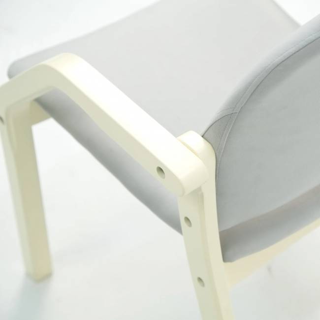 Стул-кресло Джуно 2.0 слоновая кость/серый