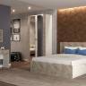 Кровать 1600 с подъёмным ортопедическим основанием и тумбочкой Амели 11.31 цвет шёлковый камень/бетон чикаго беж