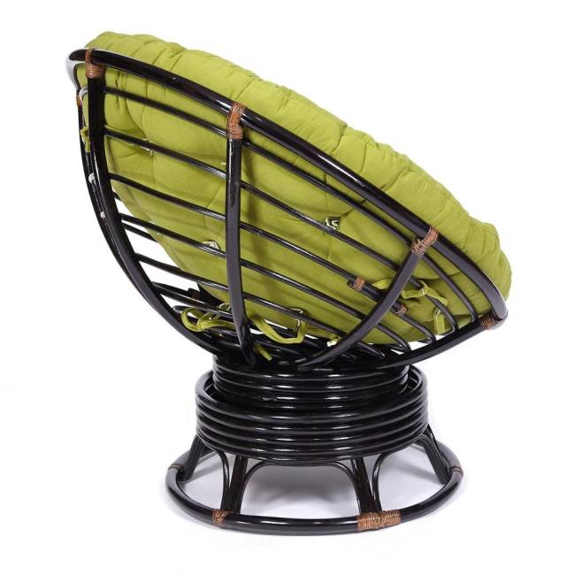 Кресло-качалка Папасан/Papasan (W 23/01 B) /с подушкой/ 115х78х104см, античный черно-коричневый, флок олива, 23 Antique brown (античный черно-коричневый) Кресло-качалка Папасан/Papasan (W 23/01 B) /с подушкой/ 115х78х104см, античный черно-коричневый, флок олива, 23 Antique brown (античный черно-коричневый)