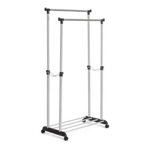 Вешалка Джет/Jet металл, пластик, 86х44х166см, черный/светло-серый/хром черный/светло-серый/хром металл, пластик