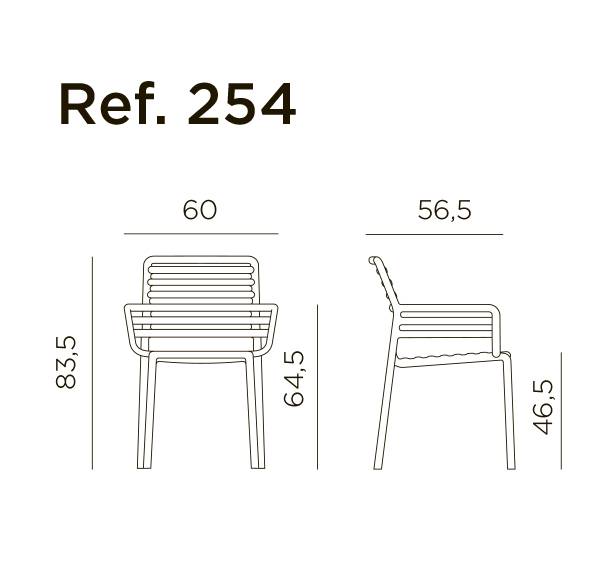Кресло пластиковое Doga капучино 600х565х835 мм Кресло пластиковое Doga капучино 600х565х835 мм