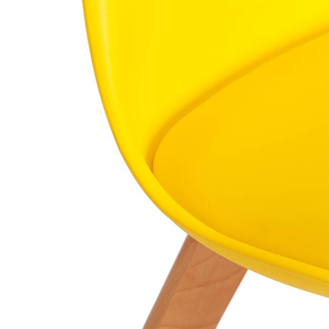 Стул Тулип/Tulip (мод.73-1)/1 шт. в упаковке дерево/пластик/экокожа, 47,5х55х80см, желтый желтый дерево/пластик/экокожа