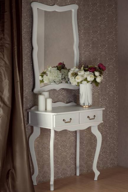 Зеркало навесное Берже 23 белый ясень 97 см х 67 см