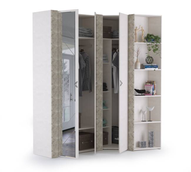 Набор шкафов Амели Моби № 2 цвет шёлковый камень/бетон чикаго беж