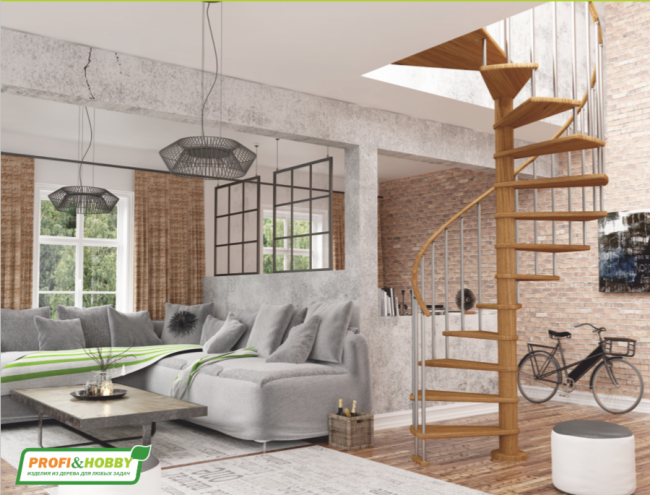 Винтовая лестница Spiral Color d140