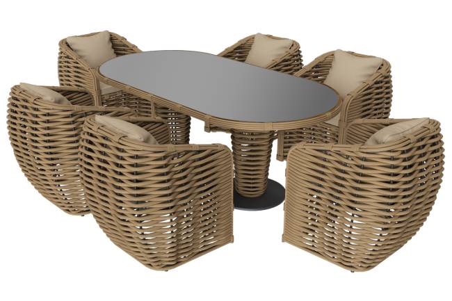 MOKKA МАЙОРКА / MAJORCA стол обеденный, цвет соломенный