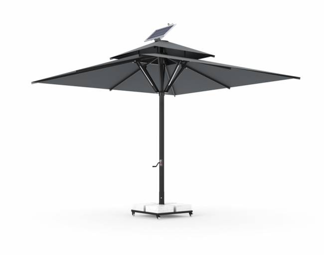 Зонт профессиональный 4х4 м Atlantic Solar антрацит, бежевый 4000х4000 мм