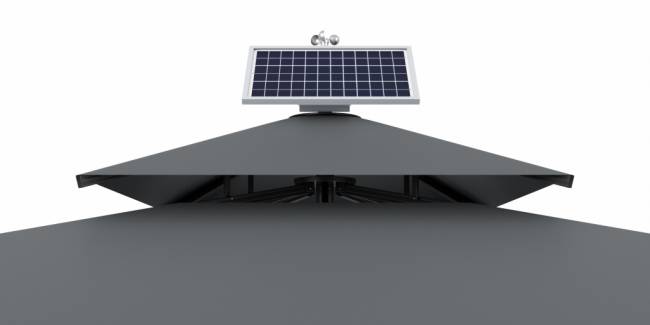 Зонт профессиональный 4х4 м Atlantic Solar антрацит, бежевый 4000х4000 мм