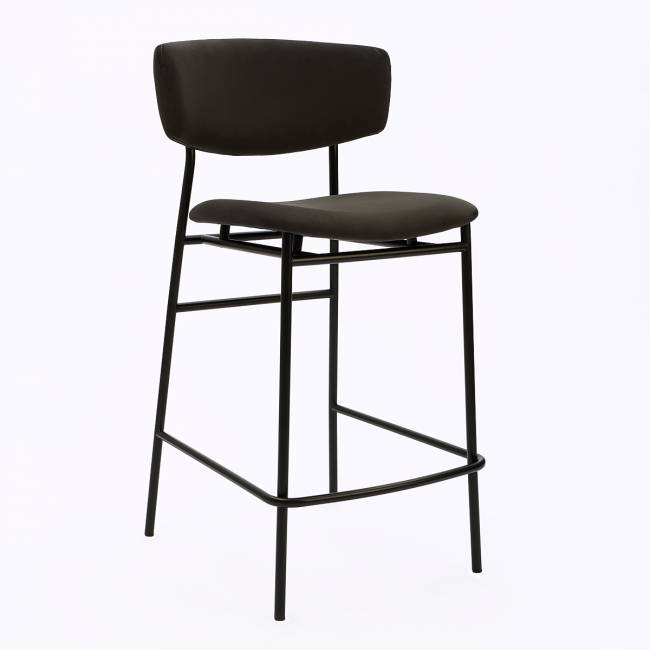 Дизайнерский полубарный стул Марко графит, черный металл