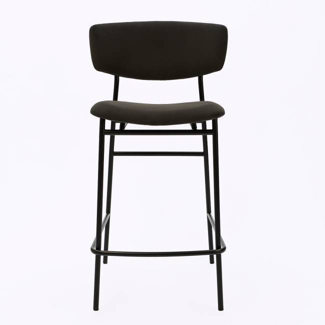 Дизайнерский полубарный стул Марко графит, черный металл