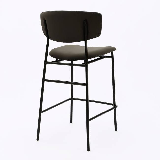 Дизайнерский полубарный стул Марко графит, черный металл