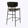Дизайнерский полубарный стул Марко графит, черный металл
