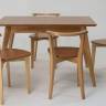Стол Сканди 120 натур со стульями Франк натур Стол Сканди 120 натур со стульями Франк натур