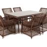 "Латте" обеденная группа плетеная, цвет коричневый