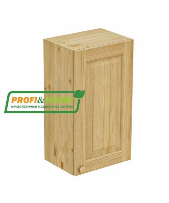 Шкаф навесной 450 х 300 х 720 филенка, сосна, бесцветный лак