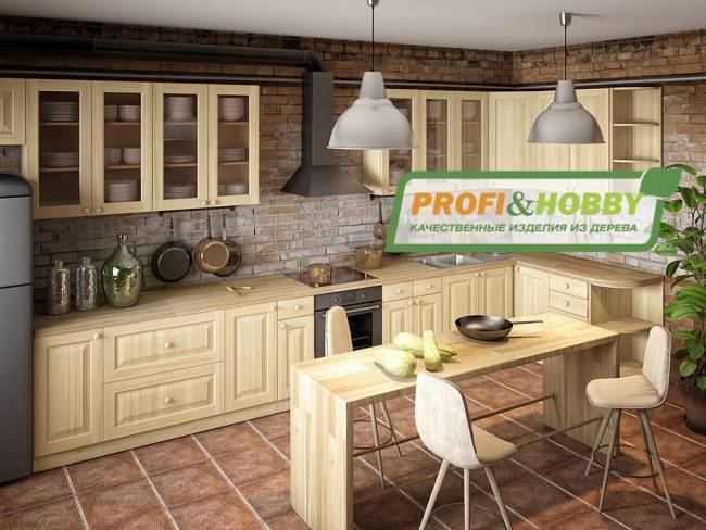 Шкаф навесной 450 х 300 х 720 филенка, сосна, бесцветный лак