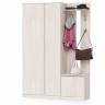 Шкаф комбинированный и обувница с вешалкой для верхней одежды Ника цвет ясень анкор светлый