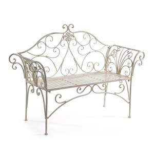 Скамья Secret de Maison Божоле/Beaujolais (мод.PL08-8574) металл, 136х46х96см, античный белый белый металл