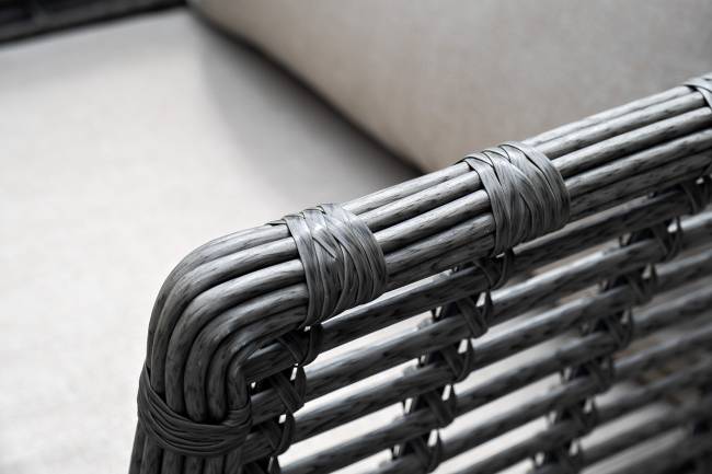 "Валенсия" лаунж-зона из искусственного ротанга, цвет серый