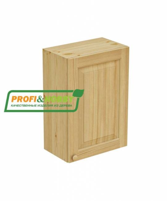 Шкаф навесной 500 х 300 х 720 филенка, сосна, бесцветный лак