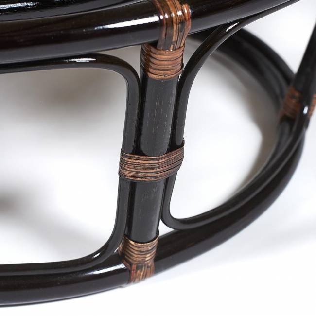 Кресло Папасан/Papasan (23/01 W) /с подушкой/ диаметр подушки 129см, 115х101х104см, античный черно-коричневый, ткань старт Antique brown (античный черно-коричневый)