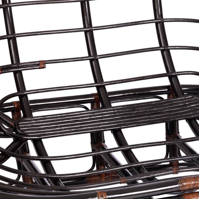 Диван Мамасан/Mamasan (23/02 W) /с подушкой/ 169х102х80см, античный черно-коричневый, матрац 182х119см, рогожка, меланж Antique brown (античный черно-коричневый)