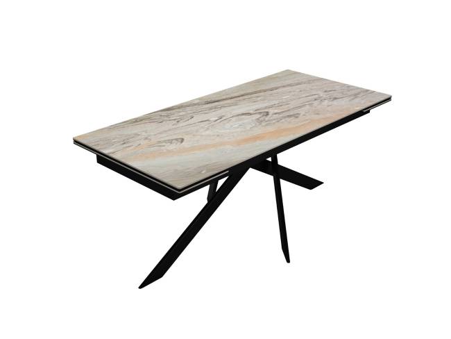 Стол DikLine EKX180, Керамика Venetian Brown Light глянец (К4), опоры черные (2 уп.) Стол DikLine EKX180, Керамика Venetian Brown Light глянец (К4), опоры черные (2 уп.)
