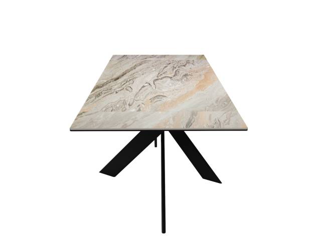 Стол DikLine EKX180, Керамика Venetian Brown Light глянец (К4), опоры черные (2 уп.) Стол DikLine EKX180, Керамика Venetian Brown Light глянец (К4), опоры черные (2 уп.)