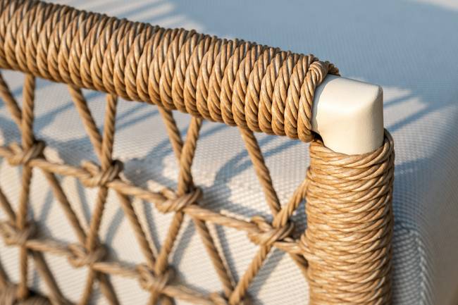 "Венеция" лаунж-зона из искусственного ротанга, цвет соломенный