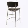 Дизайнерский полубарный стул Марко графит, основание хром