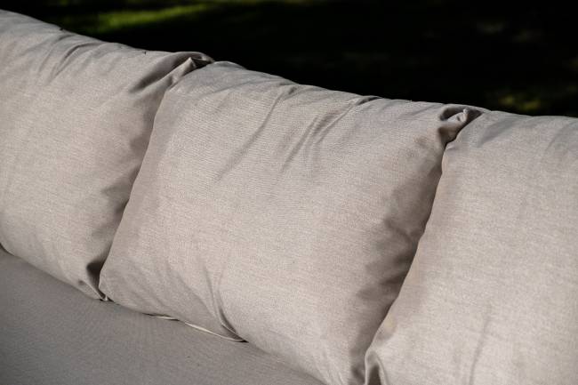 "Верона" лаунж-зона 5-местная плетеная из роупа (веревки), каркас алюминиевый белый, роуп бежевый