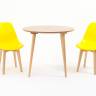 Стол Монте К 100 натур со стульями Сашш натур жёлтый Стол Монте К 100 натур со стульями Сашш натур жёлтый