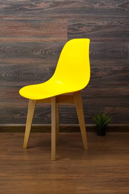 Стол Монте К 100 натур со стульями Сашш натур жёлтый Стол Монте К 100 натур со стульями Сашш натур жёлтый