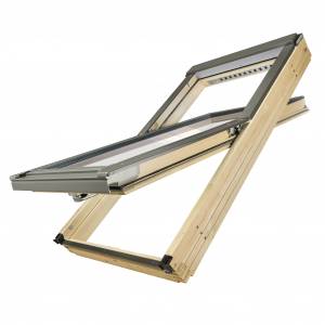 Деревянное мансардное окно FTP-V U5 THERMO со среднеповоротным открыванием