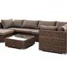 "Лунго" трансформирующаяся лаунж-зона из искусственного ротанга (гиацинт), цвет коричневый