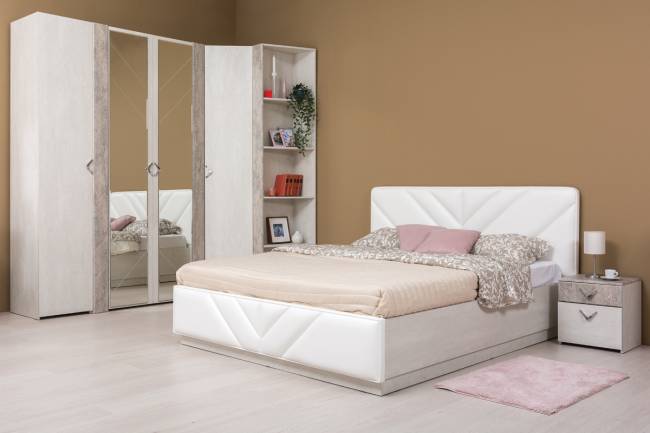 Шкаф для одежды Амели Моби 13.133 цвет шёлковый камень/бетон чикаго беж