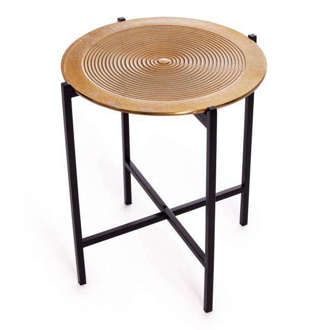 Столик кофейный Secret de Maison Блум/Bloom (мод. 11873-B) алюминиевый сплав, 46х46х51см, черный/золотой черный/античная медь алюминиевый сплав