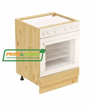 Тумба под духовку 600 х 560 х 720 сосна, бесцветный лак