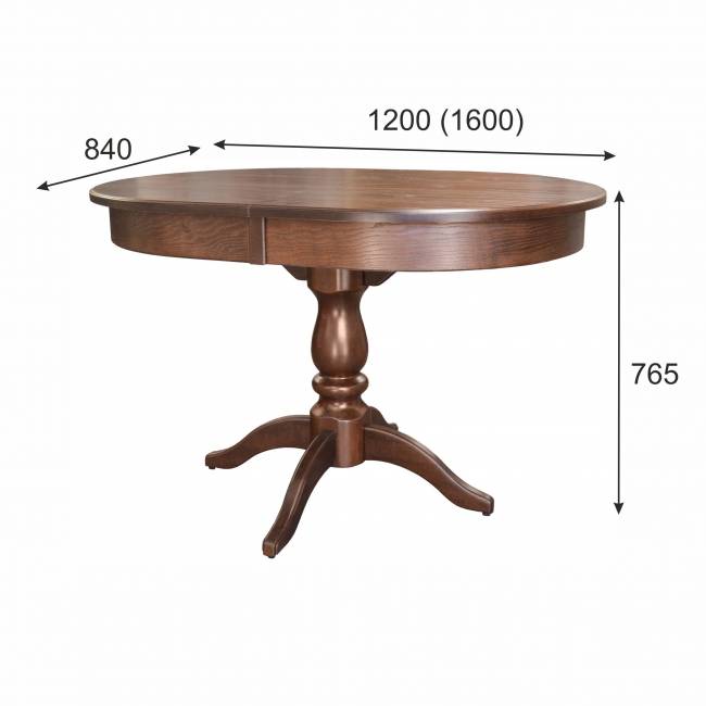 Стол обеденный Тарун 4 раздвижной орех 120/160*84