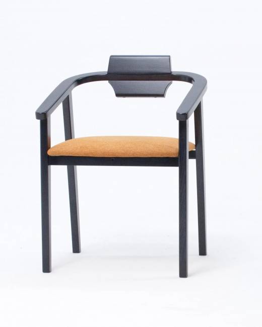 Стул-кресло Челси ПМ чёрный/карри