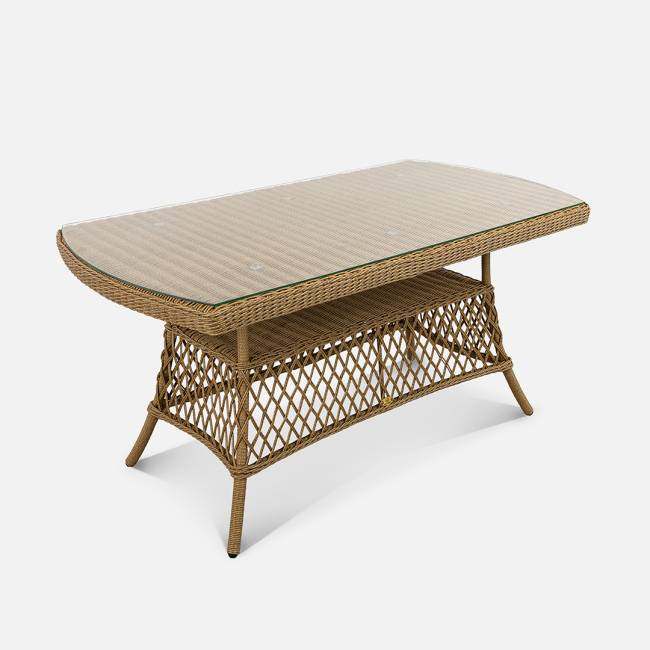 Стол Nova 1530х820 со скруглением СТ (с упаковкой) Американский орех, RAL 8011, CT.Прозрачное