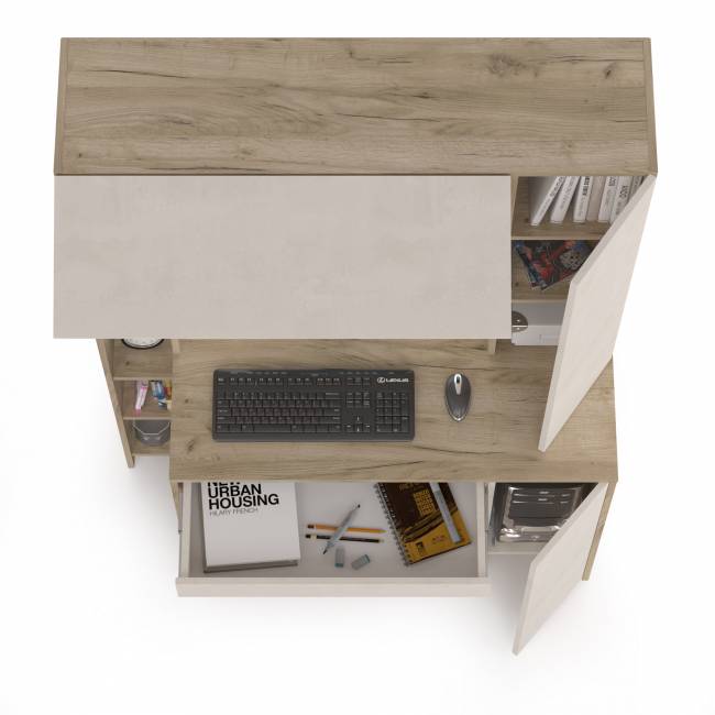 Стол компьютерный Комфорт 12.71 цвет дуб крафт серый/шёлковый камень Стол компьютерный Комфорт 12.71 цвет дуб крафт серый/шёлковый камень